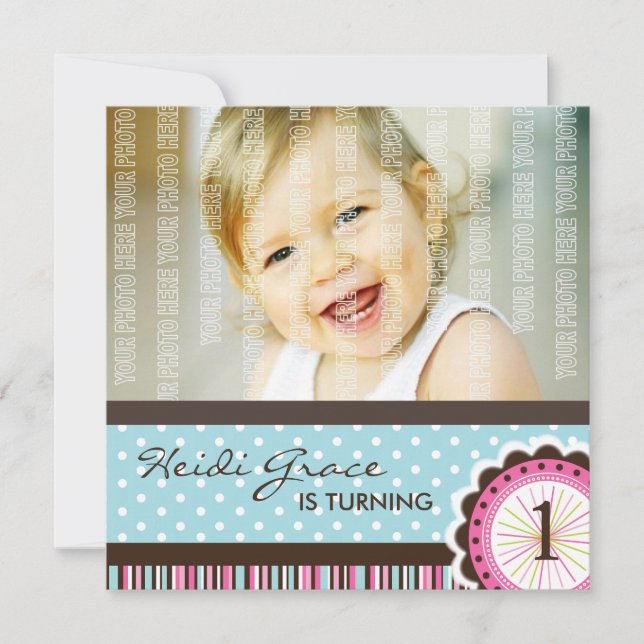 Invitation à la fête d'anniversaire Cute (Devant)