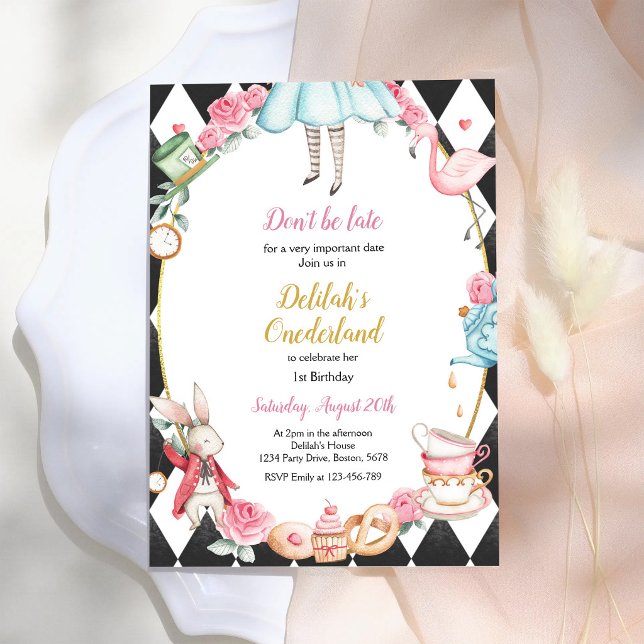 Invitation à la fête d'anniversaire d'Alice au pay (Créateur téléchargé)