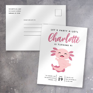 Invitation à la fête d'anniversaire d'Axolotl