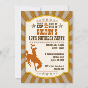 Invitation à la fête d'anniversaire de 10 ans Cowb