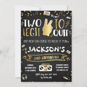 Invitation à la fête d'anniversaire de 2 ans Two L