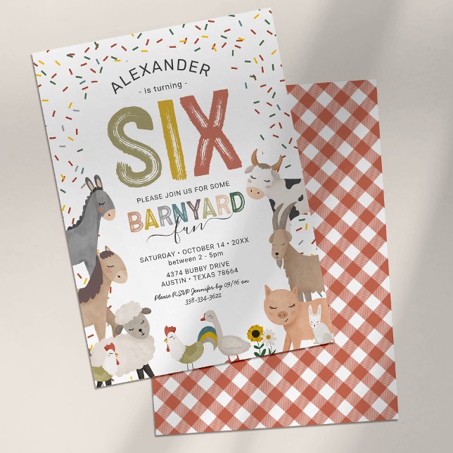 Invitation à la fête d'anniversaire de 6 ans de la (Créateur téléchargé)