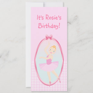 Invitation à la fête d'anniversaire de Ballerina