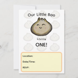 Invitation à la fête d'anniversaire de Bao Dumplin