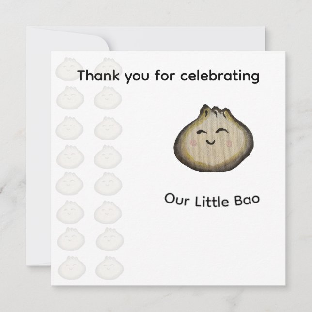 Invitation à la fête d'anniversaire de Bao Dumplin (Devant)