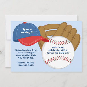 Invitation à la fête d'anniversaire de baseball