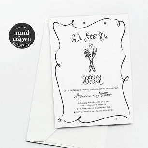 Invitation à la fête d'anniversaire de BBQ «Nous f