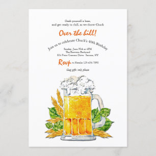 Invitation à la fête d'anniversaire de Beer Mug