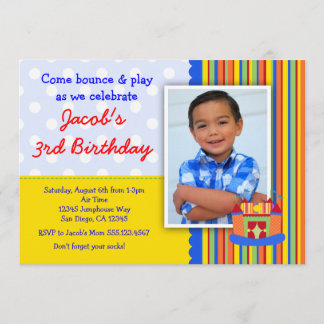 Invitation à la fête d'anniversaire de Bounce Hous