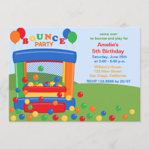 Invitation à la fête d'anniversaire de Bounce Hous
