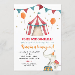 Invitation à la fête d'anniversaire de Boy Circus 