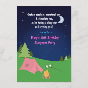 Invitation à la fête d'anniversaire de Camping Gir
