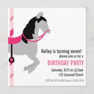 Invitation à la fête d'anniversaire de Carousel