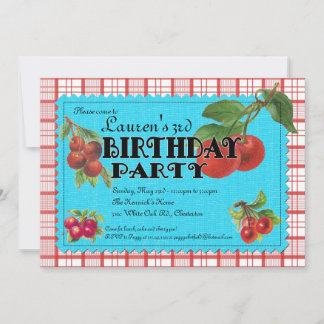 Invitation à la fête d'anniversaire de Cherry