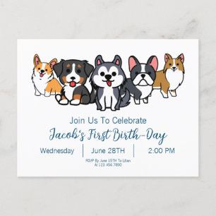 Invitation à la fête d'anniversaire de Chien sur m