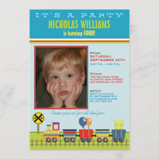Invitation à la fête d'anniversaire de Choo Choo A