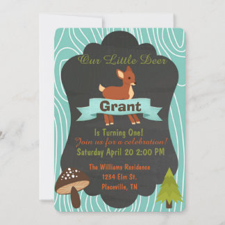 Invitation à la fête d'anniversaire de Cuer Deer W