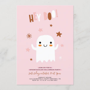 Invitation à la fête d'anniversaire de Cute Ghost 