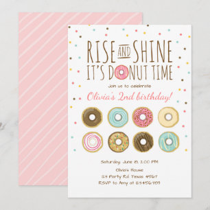 Invitation à la fête d'anniversaire de Donut Monte