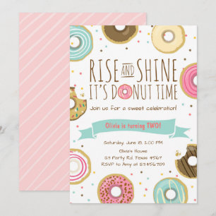 Invitation à la fête d'anniversaire de Donut Monte