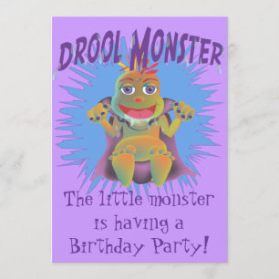 Invitation à la fête d'anniversaire de Drool Monst