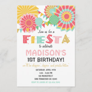 Invitation à la fête d'anniversaire de Fiesta au M