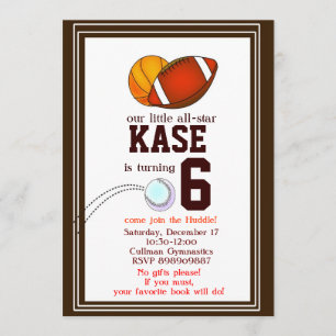 Invitation à la fête d'anniversaire de football