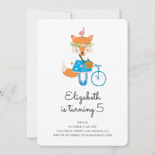 Invitation à la fête d'anniversaire de Fox. Fille