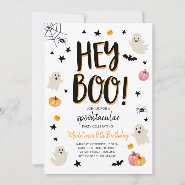 Invitation à la fête d'anniversaire de Ghost (Devant)