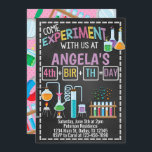 Invitation à la fête d'anniversaire de Girl Scienc<br><div class="desc">Ajoutez une touche unique à votre anniversaire de naissance avec cette invitation!</div>
