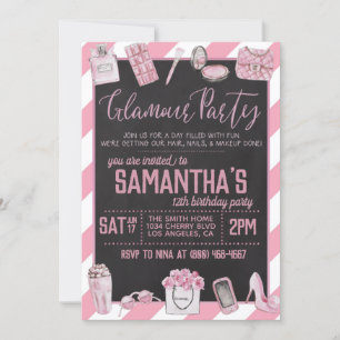 Invitation à la fête d'anniversaire de Glamor