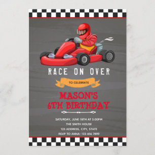 Invitation à la fête d'anniversaire de Go kart