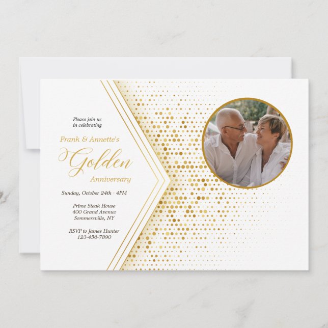 Invitation à la fête d'anniversaire de Golden Year (Devant)
