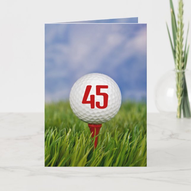 Invitation à la fête d'anniversaire de golf 45 ans (Devant)