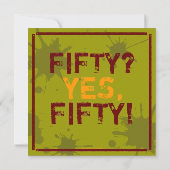 Invitation à la fête d'anniversaire de Grungy (Devant)