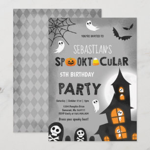 Invitation à la fête d'anniversaire de Halloween