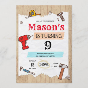 Invitation à la fête d'anniversaire de Handyman