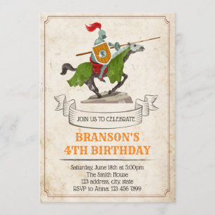 Invitations Faire Part Cartes Anniversaire Chevalier Zazzle Fr