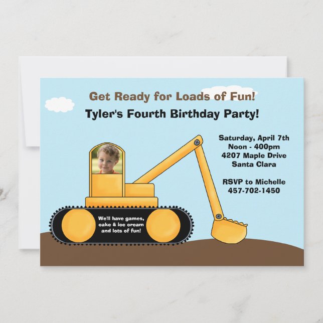 Invitation à la fête d'anniversaire de la construc (Devant)