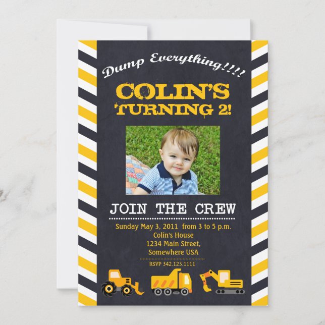 Invitation à la fête d'anniversaire de la construc (Devant)