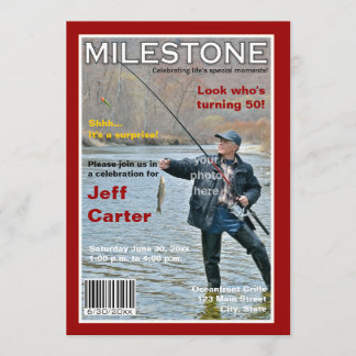 Invitation à la fête d'anniversaire de la couvertu