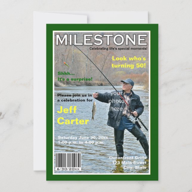 Invitation à la fête d'anniversaire de la couvertu (Devant)