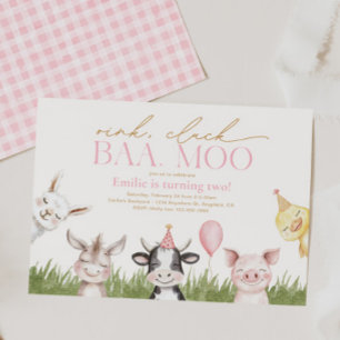 Invitation à la fête d'anniversaire de la ferme