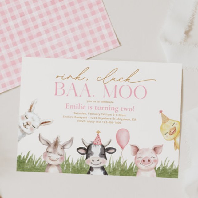 Invitation à la fête d'anniversaire de la ferme (Créateur téléchargé)