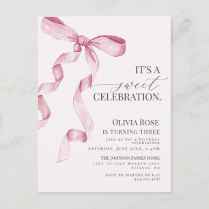 Invitation à la fête d'anniversaire de la fille au