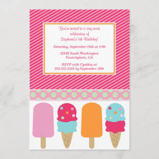 Invitation à la fête d'anniversaire de la fille au