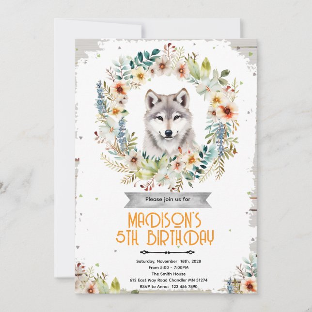Invitation à la fête d'anniversaire de la fille lo (Devant)