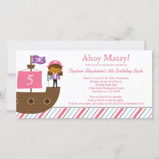 Invitation à la fête d'anniversaire de la fille ro