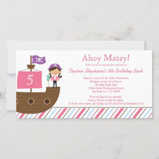Invitation à la fête d'anniversaire de la fille ro