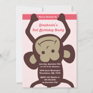 Invitation à la fête d'anniversaire de la fillette